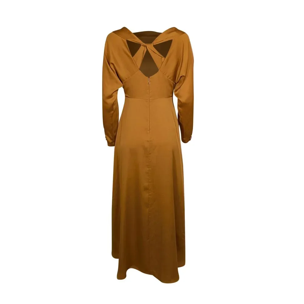 Kate Spade - Mustard Yellow Satin Formal Dress Sz 6